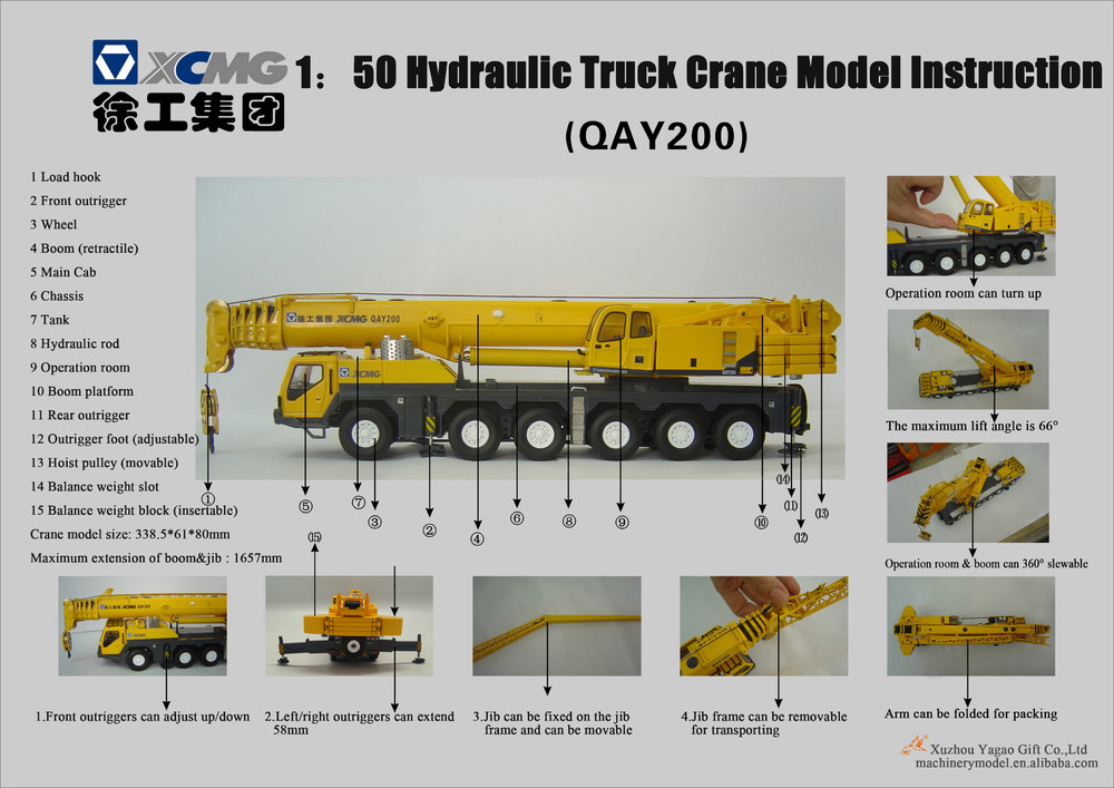 XCMG All-Terrain Crane QAY200 Model (1:50)